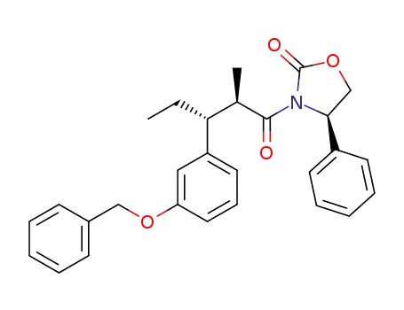 (4R)-3-[(2R,3R)-2-methyl-1-oxo-3-[3-(phenylmethoxy)phenyl]pentyl]-4-phenyl-2-oxazolidinone