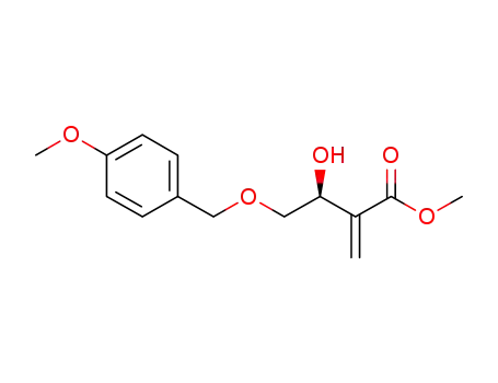 Molecular Structure of 1222854-19-4 ((S)-methyl 3-hydroxy-4-((4-methoxybenzyl)oxy)-2-methylenebutanoate)