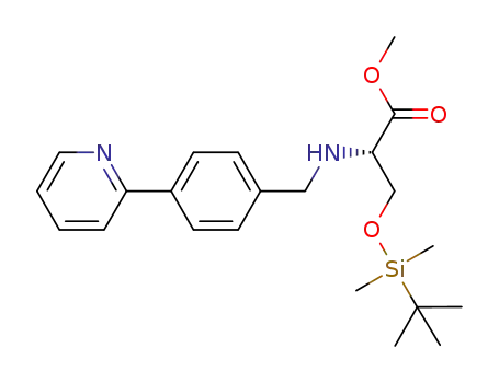 (S)-3-(tert-butyl-dimethyl-silanyloxy)-2-(4-pyridin-2-yl-benzylamino)-propionic acid methyl ester