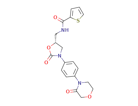 Molecular Structure of 1415566-28-7 (2-ThiophenecarboxaMide, N-[[(5S)-2-oxo-3-[4-(3-oxo-4-Morpholinyl)phenyl]-5-oxazolidinyl]Methyl]-)