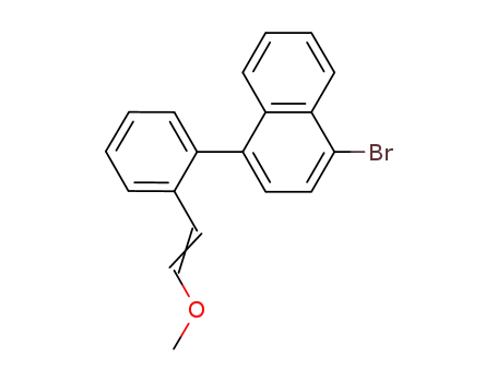 Molecular Structure of 1155911-74-2 (1-bromo-4-[1-(2-methoxyvinyl)phenyl]naphthalene)