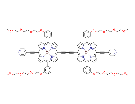 Di(4-pyridylethinyl) zinc bis[3-[2-[2-(2-methoxyethoxy)ethoxy]ethoxy]phenyl]porphyrin-ethinyl dimer