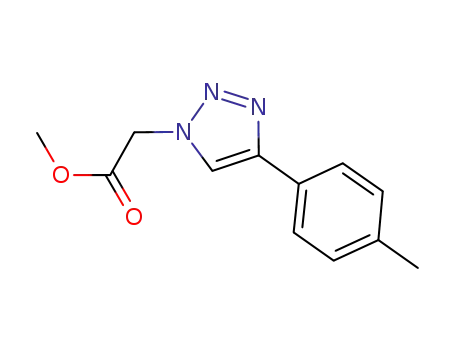 Molecular Structure of 1226872-09-8 (methyl 2-(4-(p-tolyl)-1H-1,2,3-triazol-1-yl)acetate)