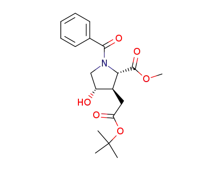 (2S,3S,4R)-1-benzoyl-3-tert-butoxycarbonylmethyl-4-hydroxypyrrolidine-2-carboxylic acid methyl ester
