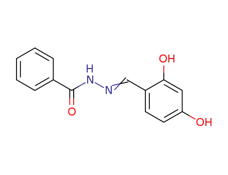 Molecular Structure of 71040-04-5 (Benzoic acid N'-[(2,4-dihydroxyphenyl)methylene] hydrazide)