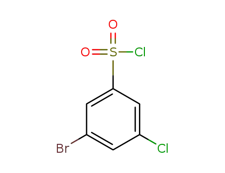 Molecular Structure of 1049026-36-9 (3-bromo-5-chloro-benzenesulfonyl chloride)
