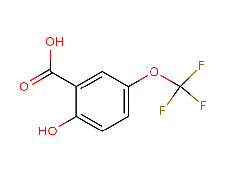 Molecular Structure of 129644-57-1 (2-HYDROXY-5-(TRIFLUOROMETHOXY)BENZOIC ACID)