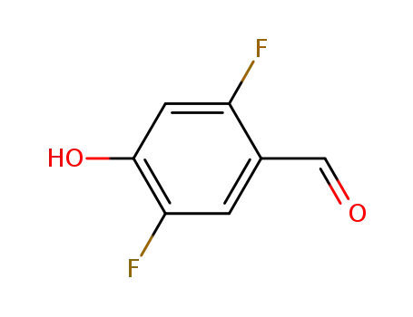 Molecular Structure of 918523-99-6 (2,5-Difluoro-4-hydroxybenzaldehyde)
