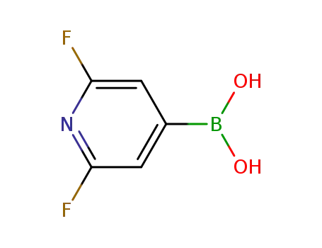 Molecular Structure of 401816-16-8 (2,6-Difluoropyridine-4-boronic acid)