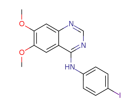 Molecular Structure of 168835-91-4 (N-(4-IODOPHENYL)-6,7-DIMETHOXY-4-QUINAZOLINAMINE)
