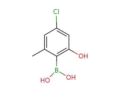 Molecular Structure of 1207961-50-9 ((4-CHLORO-2-HYDROXY-6-METHYLPHENYL)BORONIC ACID)