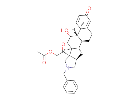 Acetic acid 2-((4aR,4bS,5S,6aS,6bS,9aR,10aS,10bS)-8-benzyl-5-hydroxy-4a,6a-dimethyl-2-oxo-2,4b,5,6,6a,7,8,9,9a,10,10a,10b,11,12-tetradecahydro-4aH-8-aza-pentaleno[2,1-a]phenanthren-6b-yl)-2-oxo-ethyl ester