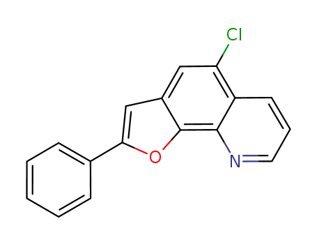 Molecular Structure of 1218818-87-1 (5-chloro-2-phenylfuro[3,2-h]quinoline)
