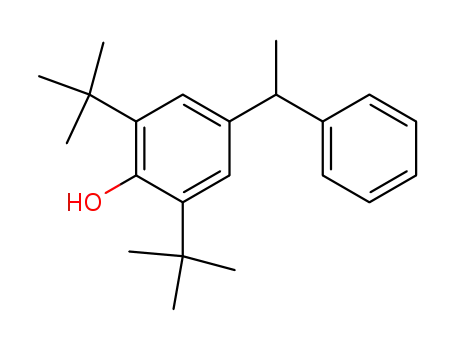 Molecular Structure of 17540-76-0 (2,6-di-tert-butyl-4-(1-phenylethyl)phenol)