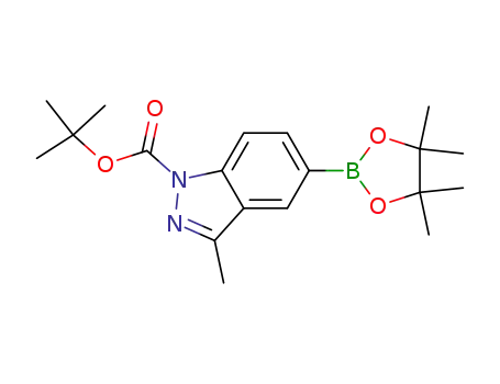 Molecular Structure of 864770-82-1 (1-N-Boc-3-methyl-indazole-5-boronic acid pinacol ester)