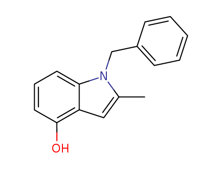 Molecular Structure of 172732-78-4 (1H-Indol-4-ol, 2-methyl-1-(phenylmethyl)-)