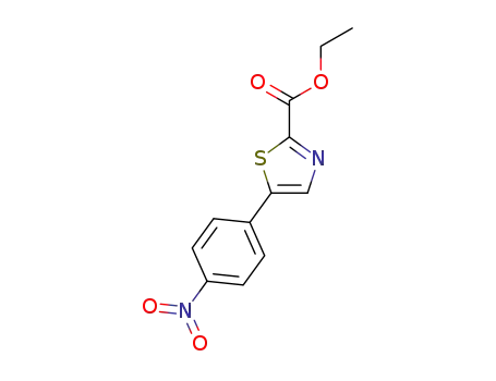 Molecular Structure of 1300747-66-3 (ethyl 5-(4-nitrophenyl)thiazole-2-carboxylate)