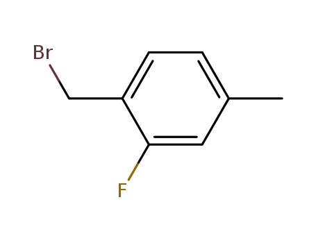 Molecular Structure of 118745-63-4 (2-FLUORO-4-METHYLBENZYL BROMIDE)