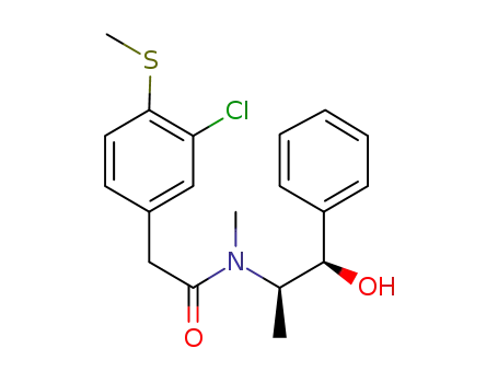 (3-chloro-4-methylsulfanyl-phenyl)-N-[2(R)-hydroxy-1(R)-methyl-2(R)-phenyl-ethyl]-N-methyl acetamide