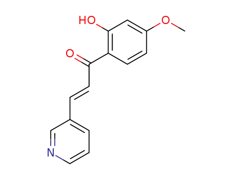 Molecular Structure of 6622-61-3 ((2E)-1-(2-hydroxy-4-methoxyphenyl)-3-pyridin-3-ylprop-2-en-1-one)