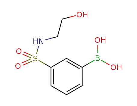 Molecular Structure of 913835-57-1 (3-N-(2-HYDROXYETHYLSULPHAMOYL)BENZENEBORONIC ACID 98)