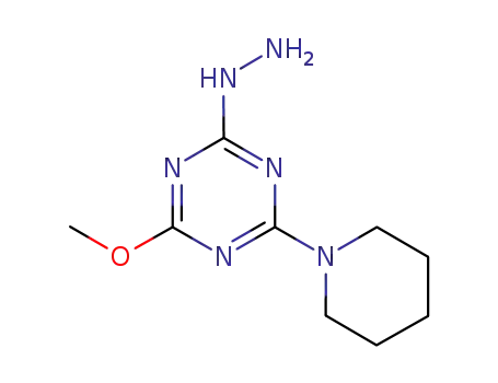 Molecular Structure of 633283-16-6 (1,3,5-Triazin-2(1H)-one, 4-methoxy-6-(1-piperidinyl)-, hydrazone)