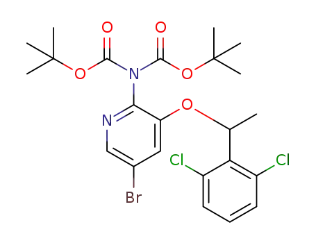 5-bromo-N,N-bis(tert-butoxycarbonyl)-3-(1-(2,6-dichlorophenyl)ethoxy)pyridin-2-amine