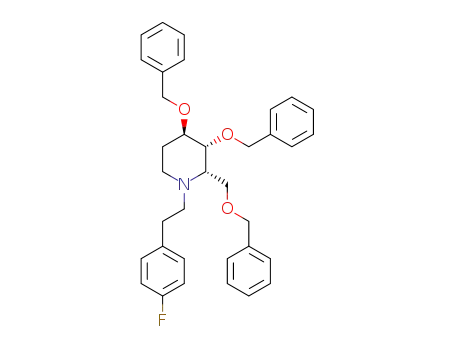 (2S,3R,4R)-1-(4-fluorophenethyl)-3,4-bis(benzyloxy)-2-(benzyloxymethyl)piperidine