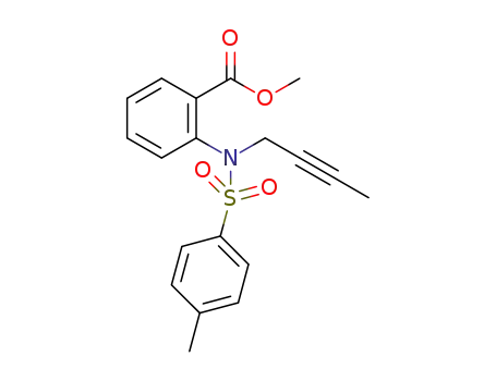 Molecular Structure of 1620300-85-7 (methyl 2-{[(4-methylphenyl)sulfonyl]-2-butyn-1-ylamino}benzoate)