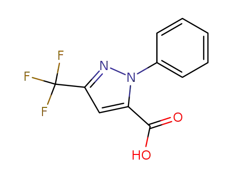 Molecular Structure of 362640-59-3 (1-phenyl-3-(trifluoroMethyl)-1H-pyrazole-5-carboxylic acid)