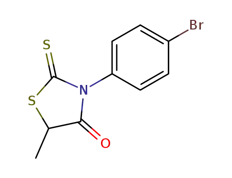 Molecular Structure of 20174-55-4 (3-(4-bromophenyl)-5-methyl-2-thioxo-1,3-thiazolidin-4-one)