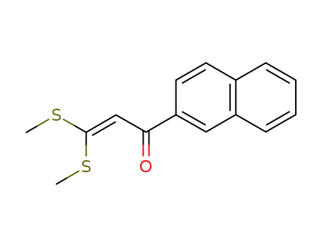 Molecular Structure of 98606-76-9 (2-Propen-1-one, 3,3-bis(methylthio)-1-(2-naphthalenyl)-)