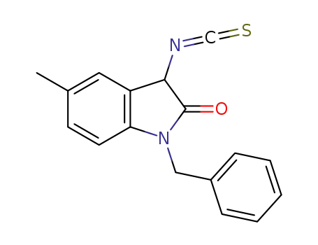 Molecular Structure of 1450988-91-6 (1-benzyl-3-isothiocyanato-5-methylindolin-2-one)