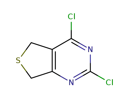 Molecular Structure of 74901-71-6 (2,4-dichloro-5,7-dihydrothieno[3,4-d]pyriMidine)