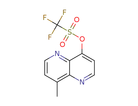 Molecular Structure of 1446863-36-0 (8-methyl-1,5-naphthyridin-4-yl trifluoromethanesulfonate)