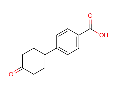 Molecular Structure of 137465-01-1 (Benzoic acid, 4-(4-oxocyclohexyl)-)