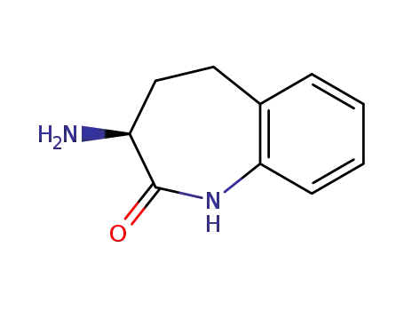 Molecular Structure of 137036-54-5 ((3S)-Amino-1,3,4,5-tetrahydro-2H-1-benzazepin-2-one)