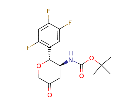 tert-butyl (2R,3S)-5-oxo-2-(2,4,5-trifluorophenyl)tetrahydro-2H-pyran-3-ylcarbamate