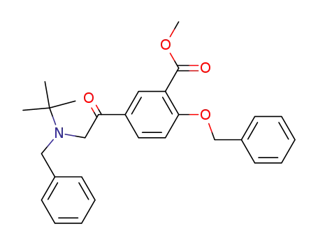 Benzoic acid,
5-[[(1,1-dimethylethyl)(phenylmethyl)amino]acetyl]-2-(phenylmethoxy)-,
methyl ester
