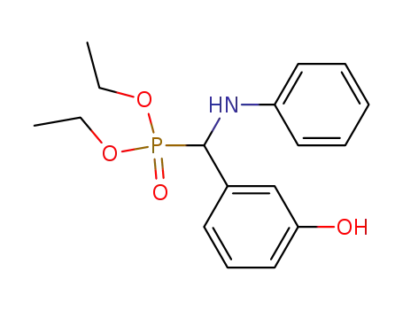 Molecular Structure of 61676-67-3 (Phosphonic acid, [(3-hydroxyphenyl)(phenylamino)methyl]-, diethyl ester)