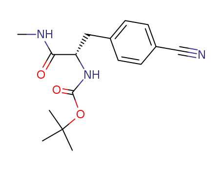 tert-butyl (S)-(3-(4-cyanophenyl)-1-(methylamino)-1-oxopropan-2-yl)carbamate