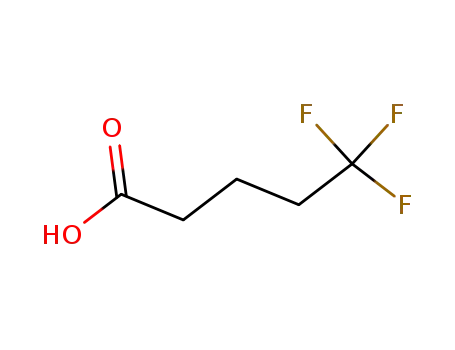Molecular Structure of 407-62-5 (5,5,5-Trifluoropentanoic acid)