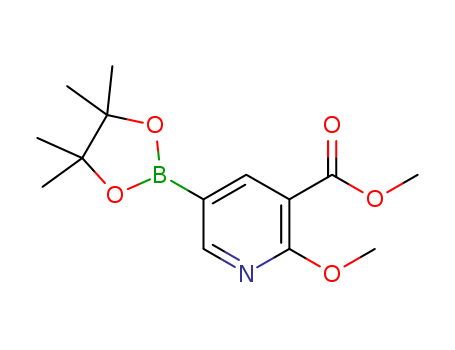 3-Pyridinecarboxylic acid, 2-methoxy-5-(4,4,5,5-tetramethyl-1,3,2-dioxaborolan-2-yl)-, methyl ester