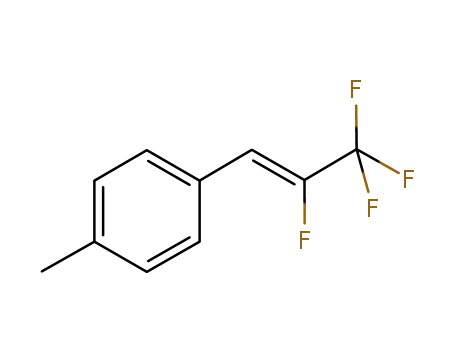Molecular Structure of 1038923-60-2 ((Z)-1-methyl-4-(2,3,3,3-tetrafluoroprop-1-en-1-yl)benzene)
