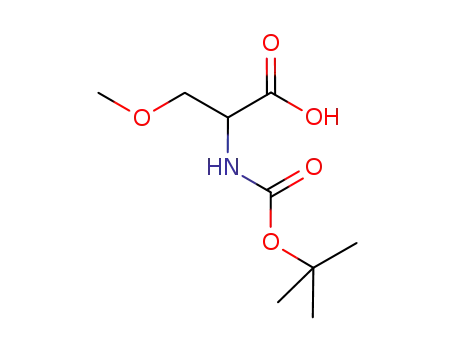 Molecular Structure of 856417-65-7 (2-((tert-Butoxycarbonyl)amino)-3-methoxypropanoic acid)
