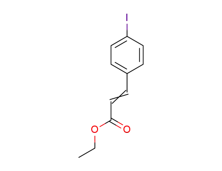 Molecular Structure of 34633-08-4 (2-Propenoic acid, 3-(4-iodophenyl)-, ethyl ester)