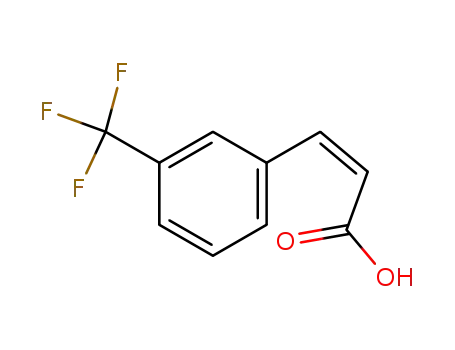 Molecular Structure of 16642-87-8 (META-(TRIFLUOROMETHYL)-CINNAMICACID)