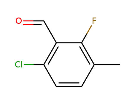 Molecular Structure of 286474-59-7 (6-Chloro-2-fluoro-3-methylbenzaldehyde)