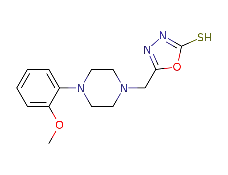 Molecular Structure of 1456620-74-8 ({[4-(2-methoxyphenyl)piperazin-1-yl]methyl}-1,3,4-oxadiazole-2-thiol)