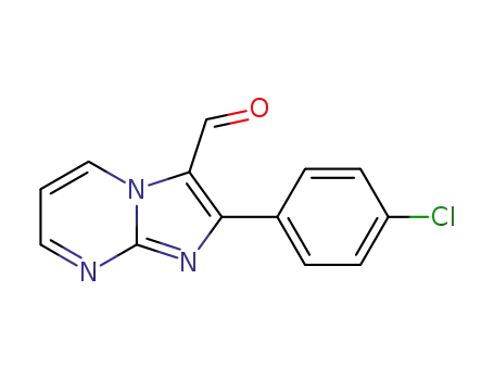Molecular Structure of 881040-43-3 (2-(4-chlorophenyl)imidazo[1,2-a]pyrimidine-3-carbaldehyde)